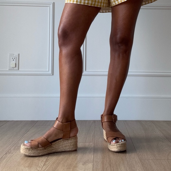 Sole Society Women's Tan Espadrille Wedge Sandals - Picture 4 of 4